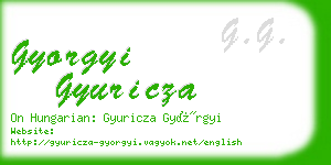 gyorgyi gyuricza business card